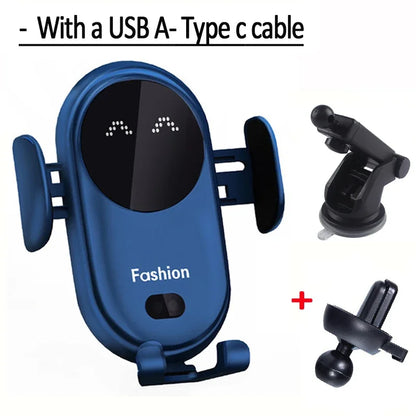 Fast Wireless Charging Car Mount - Automatic Clamping Phone Holder