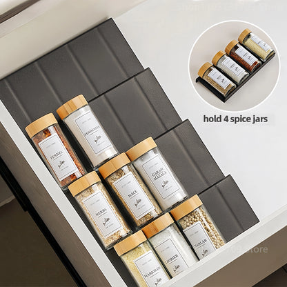 Tier Adjustable Spice Drawer Organiser – Cabinet & Pantry Storage
