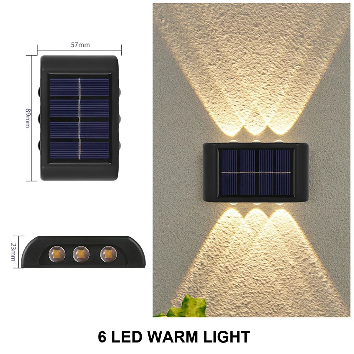 Waterproof Solar Wall Light with Dual Illumination