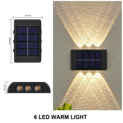 Waterproof Solar Wall Light with Dual Illumination