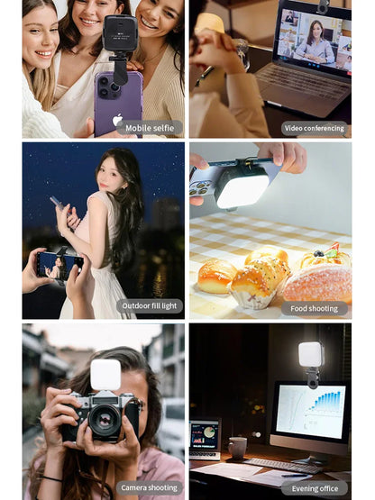Portable Bi-Colour LED Fill Light - Clip-On Camera and Phone Light