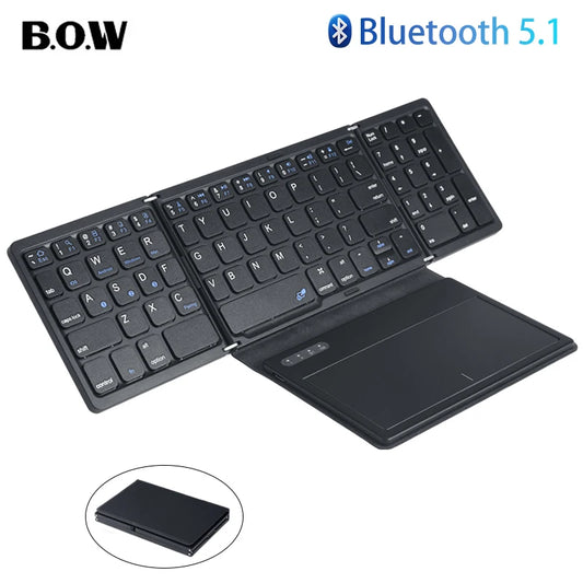 Foldable Bluetooth Keyboard – Pocket Wireless Keyboard with Touchpad