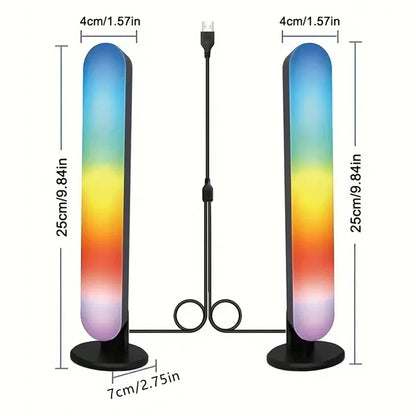 RGB Music Rhythm Light Bars USB Rechargeable Set