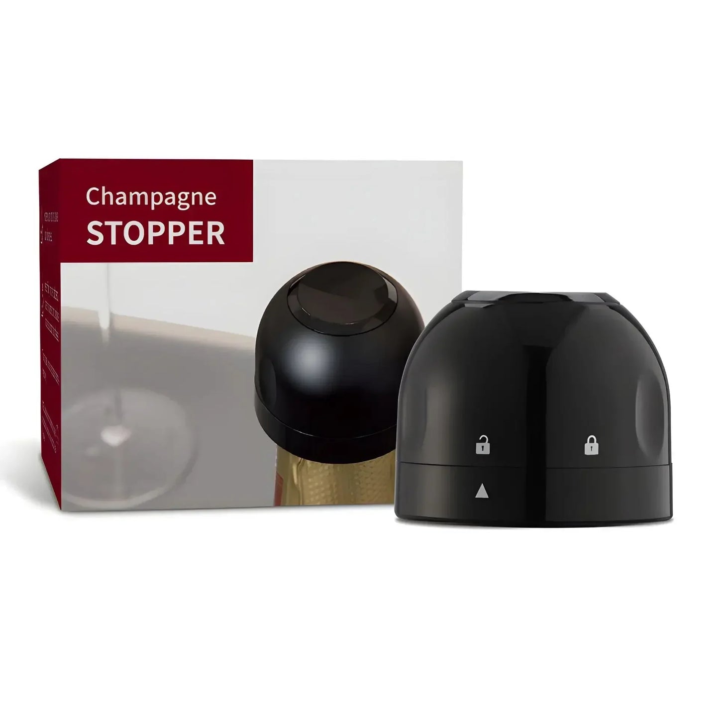 Vacuum Wine Stopper - Rotating Lock Sealer for Red and Sparkling Wine