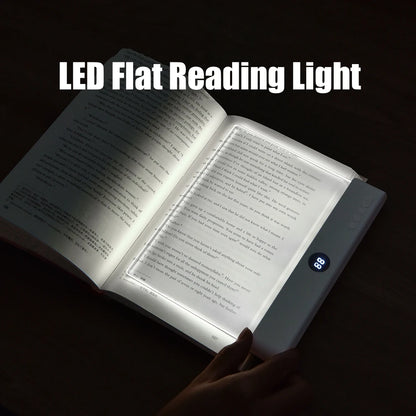 LED Flat Panel Reading Light - USB Rechargeable Eye-Care Lamp