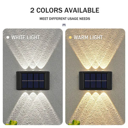 Waterproof Solar Wall Light with Dual Illumination