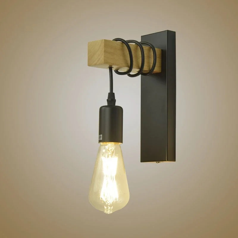 Retro Wrought Iron Wall Light with Single Head