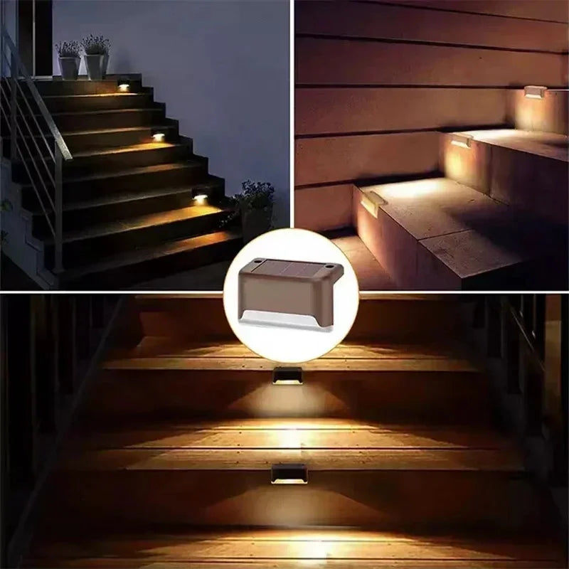 Waterproof Solar Step Lights – Outdoor Garden & Patio LED Lamps for Decks, Stairs & Pathways