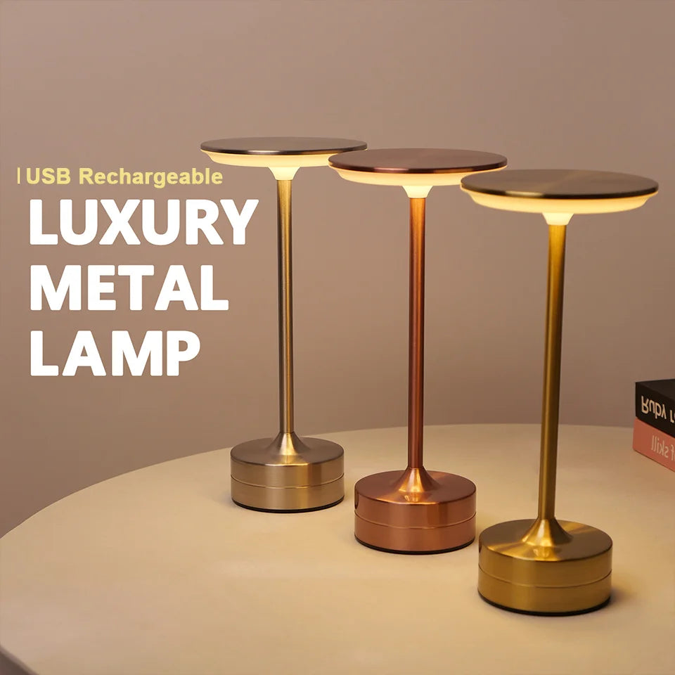 Touch LED Table Lamp - USB Rechargeable Portable Light