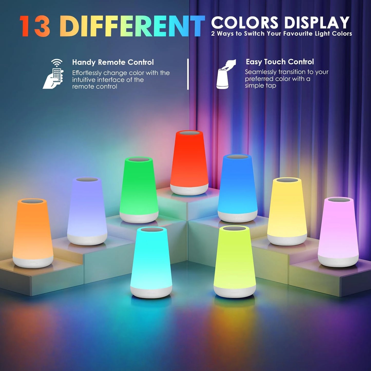 USB RGB Ambient Lamp - Colour-Changing Night Light for Bedroom e Office