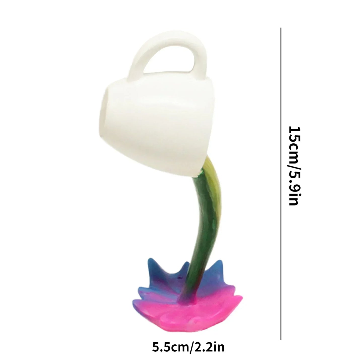 Floating Coffee Mug Resin Sculpture Home Decor