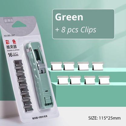 Reusable Push Stapler - Traceless Binding Tool for Office and School