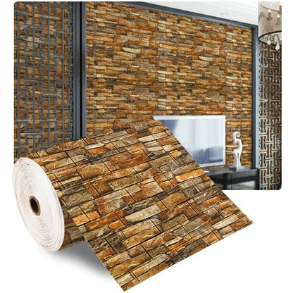 Waterproof 3D Foam Brick Wall Sticker for Home