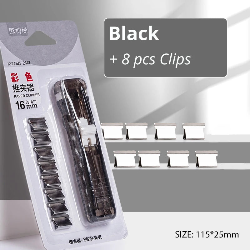 Reusable Push Stapler - Traceless Binding Tool for Office and School