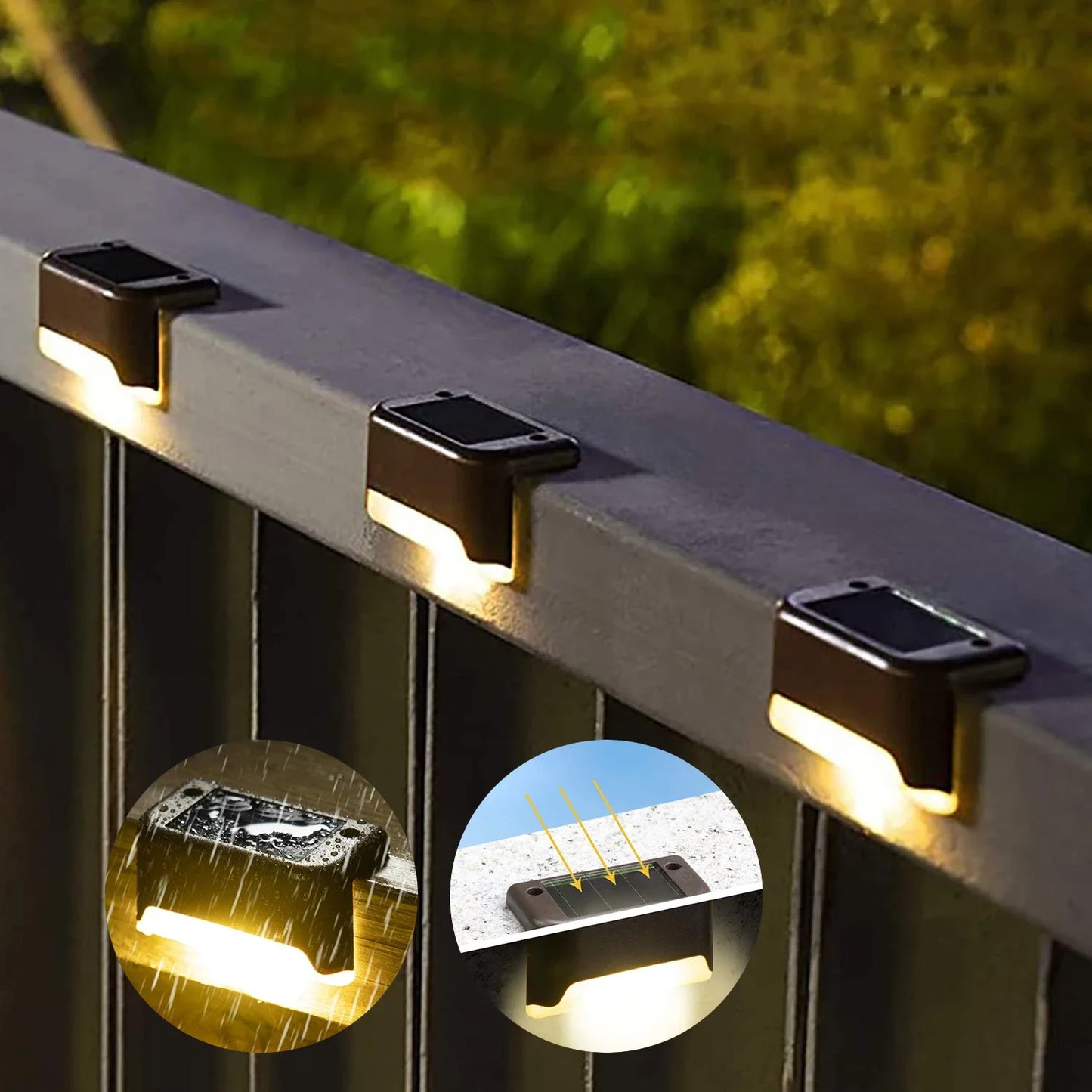 Waterproof Solar Step Lights – Outdoor Garden & Patio LED Lamps for Decks, Stairs & Pathways
