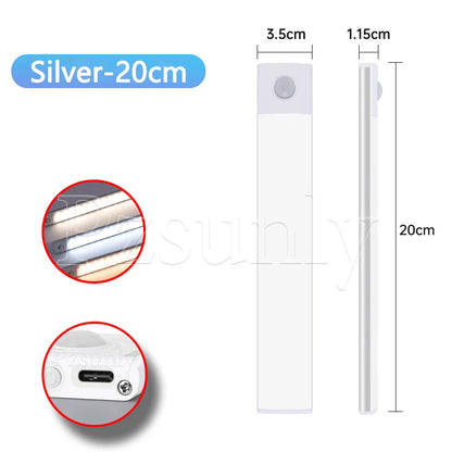 Motion Sensor LED Bar – USB Rechargeable Cabinet Light
