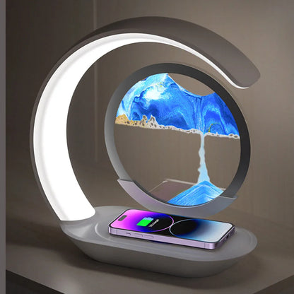 3D Hourglass Table Lamp – Wireless USB Desk Light