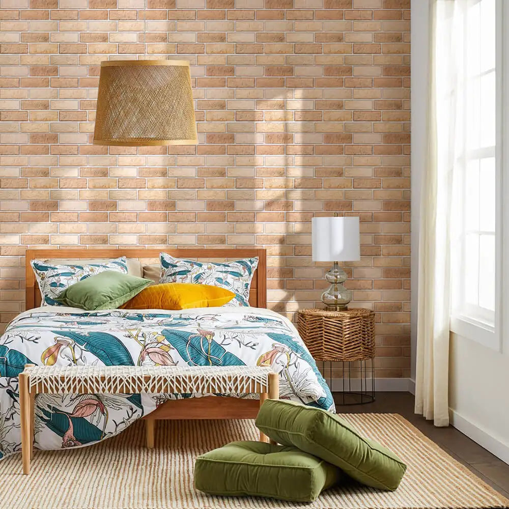 Peel & Stick 3D Brick Wall Stickers – Easy DIY Waterproof Backsplash Tiles