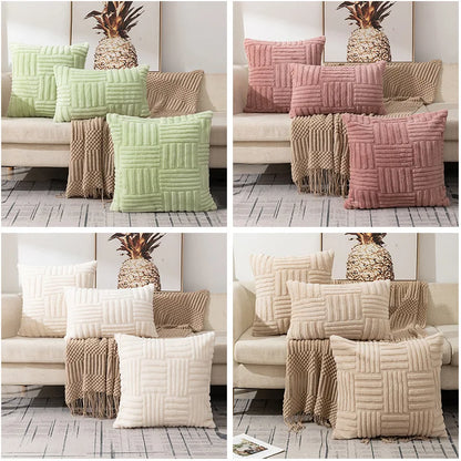Fluffy Faux Fur Cushion Cover – Elegant Boho Pillowcase
