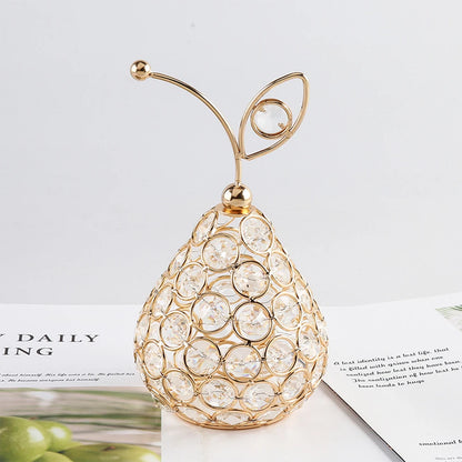 Mini Crystal Fruit Ornaments – Sparkling Apple, Pear & Pineapple Crafts