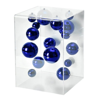 Transparent Acrylic Square Ornament – Modern Spherical Decor for Living Rooms