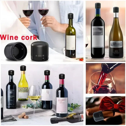 Vacuum Wine Stopper - Rotating Lock Sealer for Red and Sparkling Wine