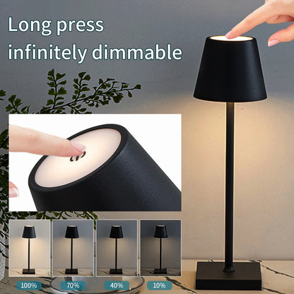 Touch LED Table Lamp – Rechargeable with 3-Level Dimming