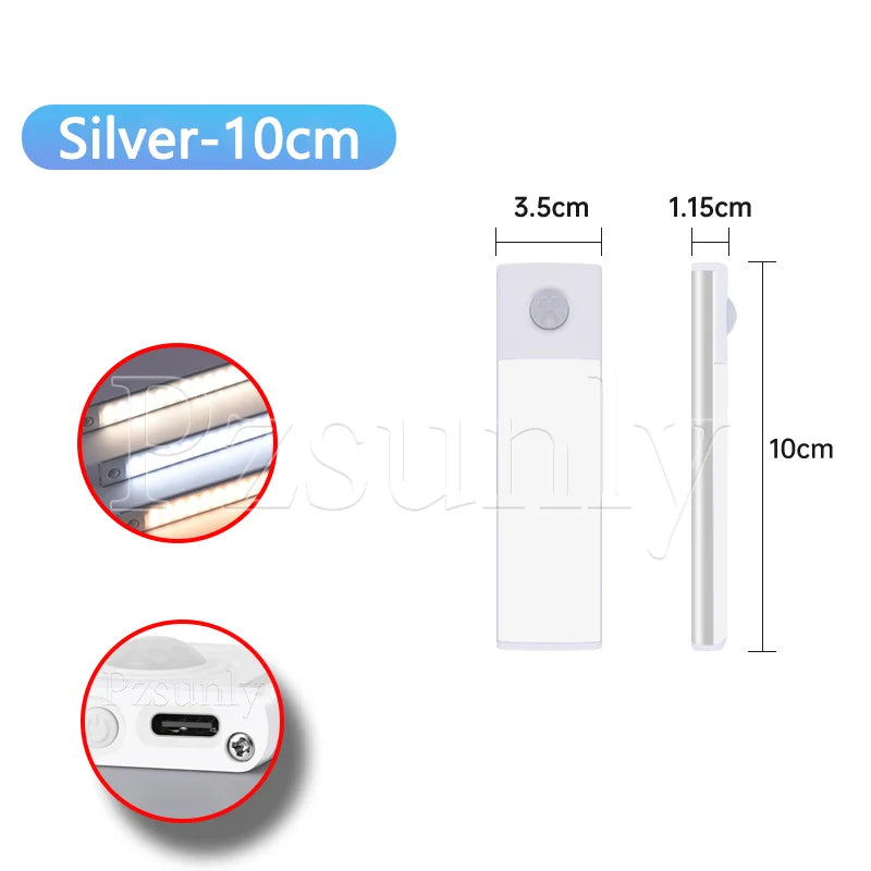Motion Sensor LED Bar – USB Rechargeable Cabinet Light