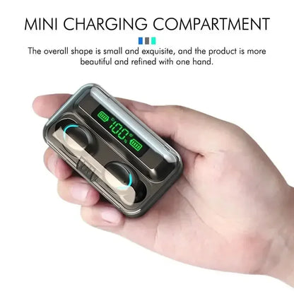 TWS F9 Bluetooth Earphones – Waterproof with LED Display Case