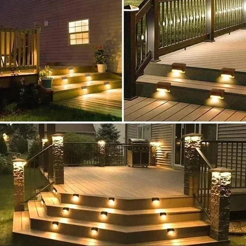 Waterproof Solar Step Lights – Outdoor Garden & Patio LED Lamps for Decks, Stairs & Pathways