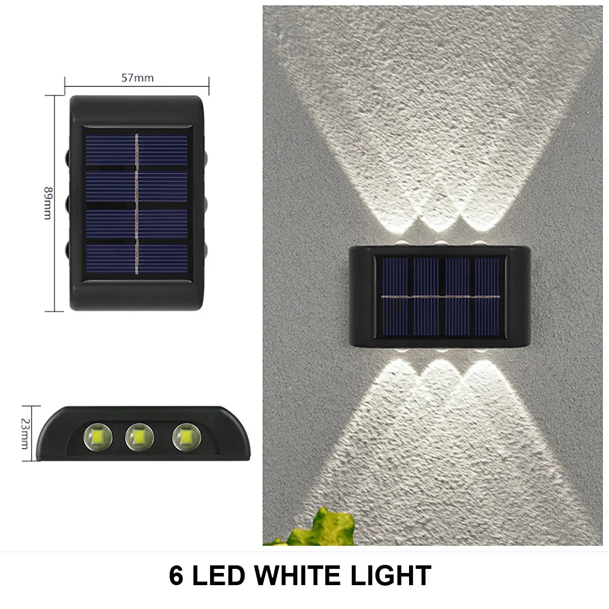Waterproof Solar Wall Light with Dual Illumination