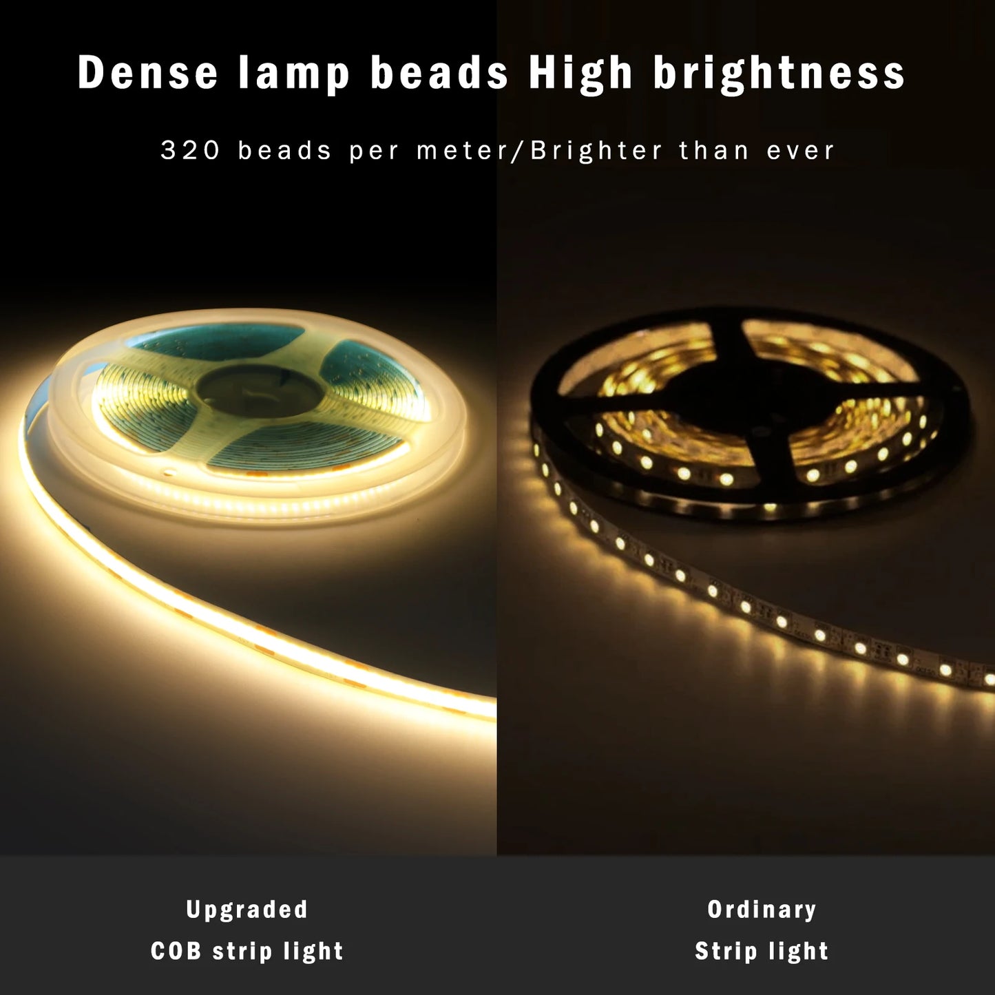 Motion Sensor COB LED Strip – High-Density USB Night Lighting