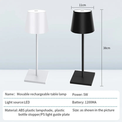 Touch LED Table Lamp – Rechargeable with 3-Level Dimming