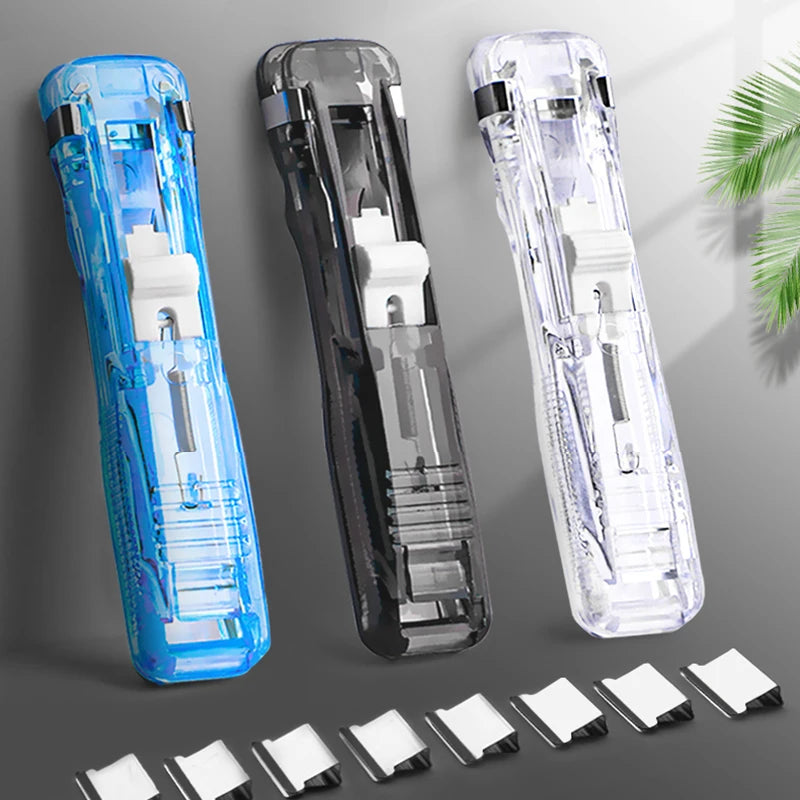 Reusable Push Stapler - Traceless Binding Tool for Office and School