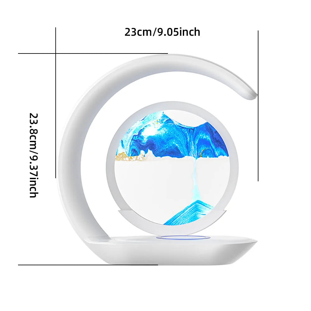 3D Hourglass Table Lamp – Wireless USB Desk Light