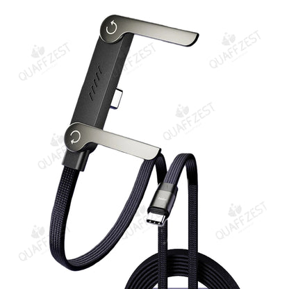 Foldable Phone Holder Cable – 240W Fast Charging 2-in-1